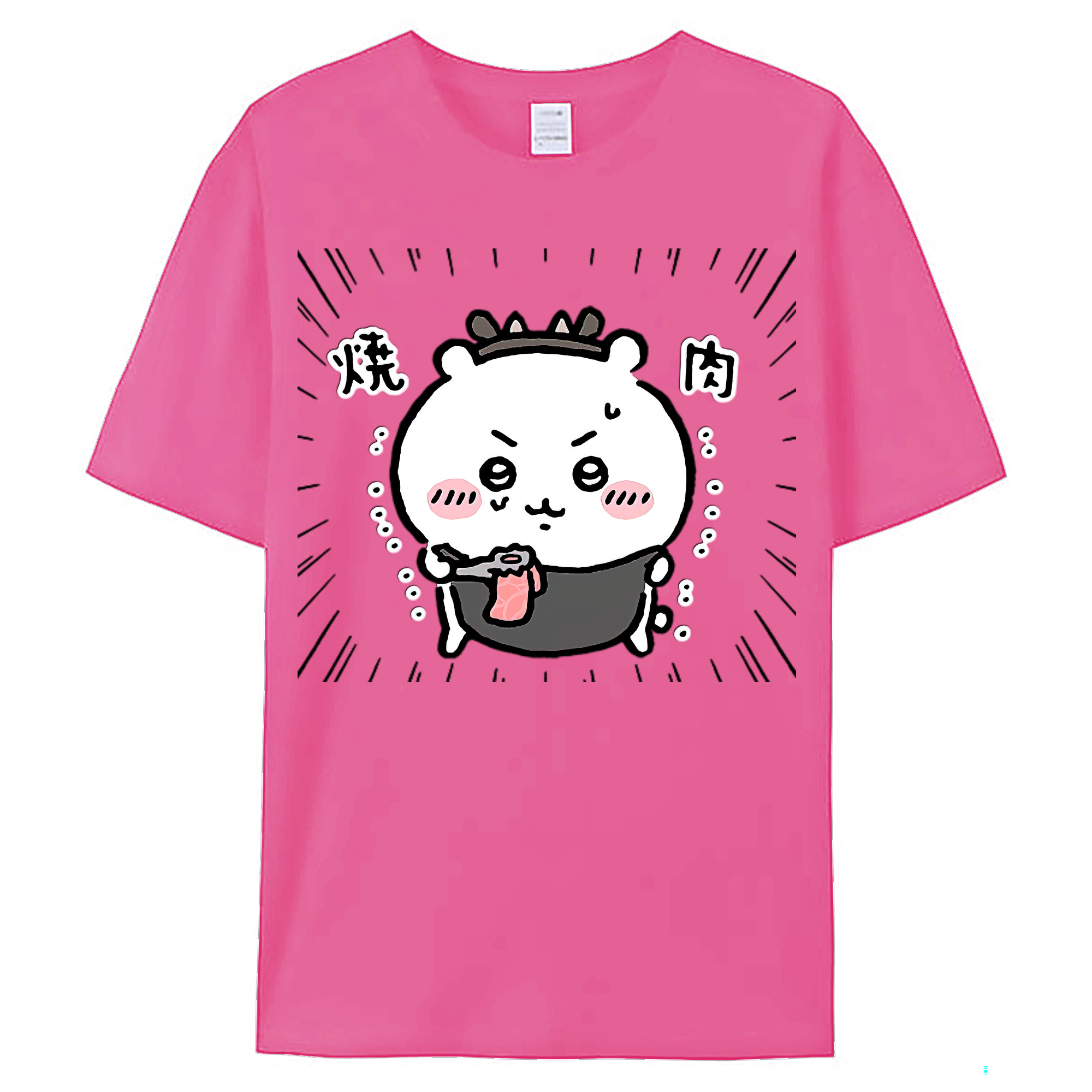 （画像用） ちいかわ ちいかわ Chii-kawa chiikawa レディースカジュアルプリントTシャツ（綿100％）